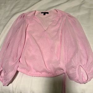 Baby pink banana republic blouse xxs